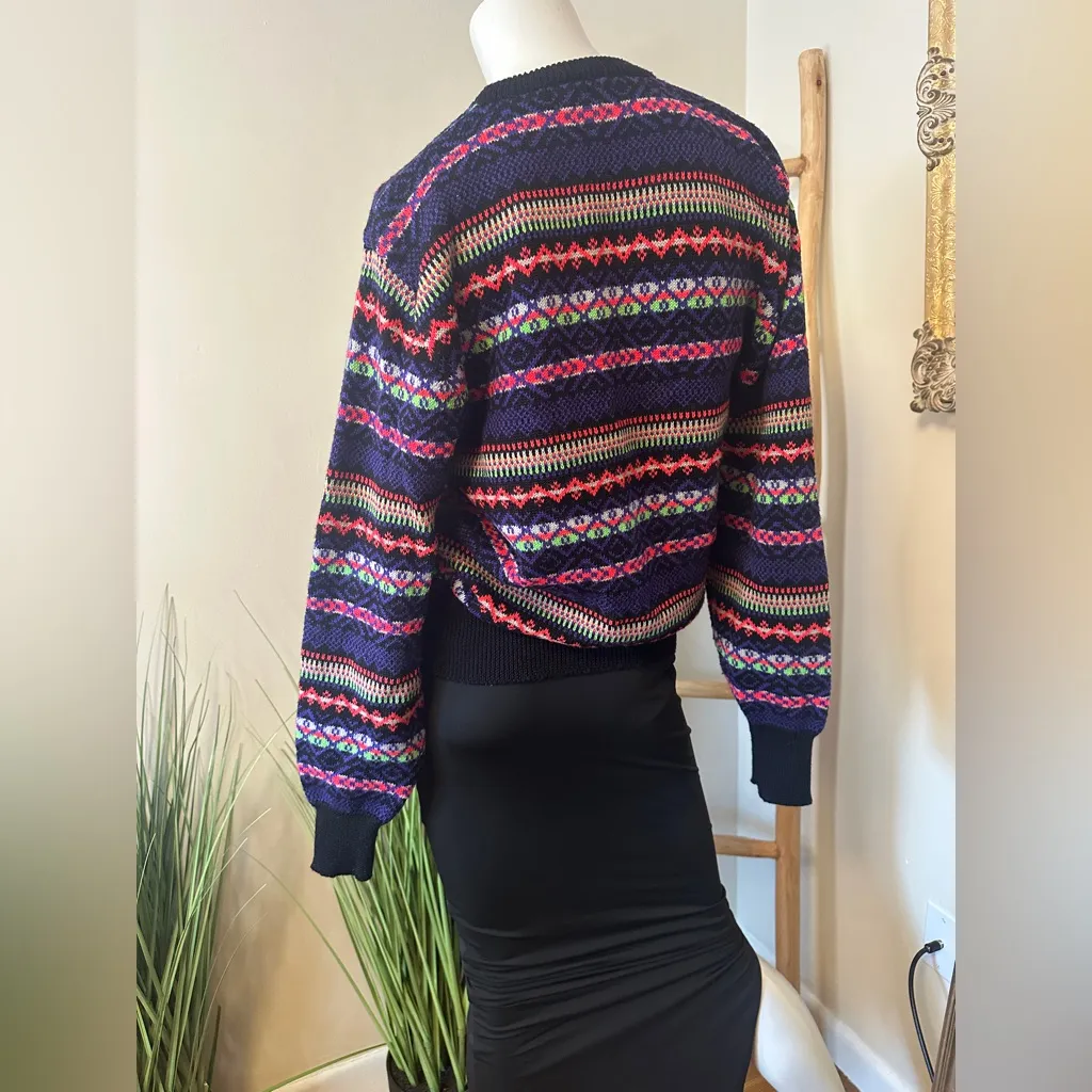 MEISTER FAIR ISLE SKI SWEATER WOMENS LARGE VINTAGE - Image 3