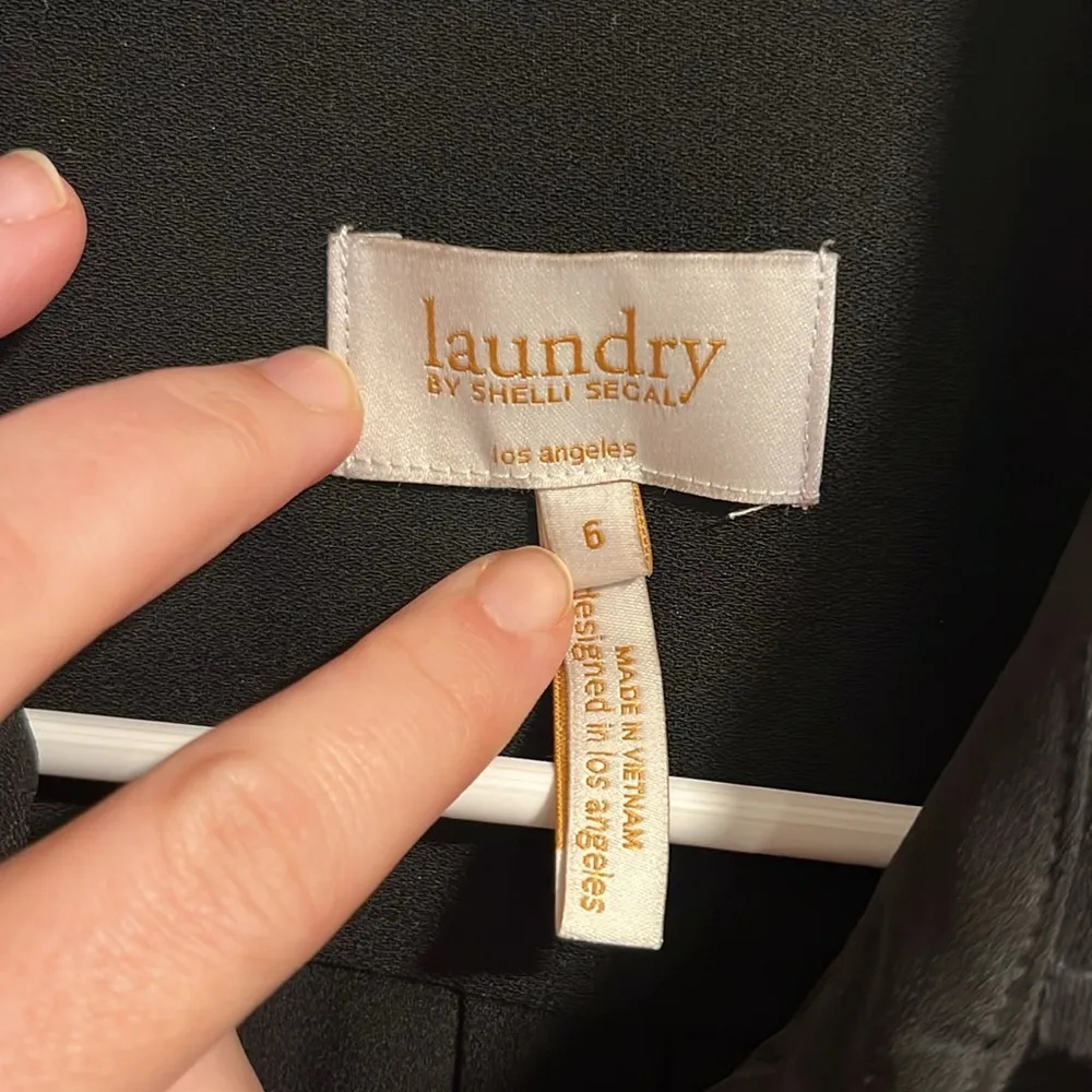 Laundry by Shelli Segal Button Down Tie Waist Dress - Image 3