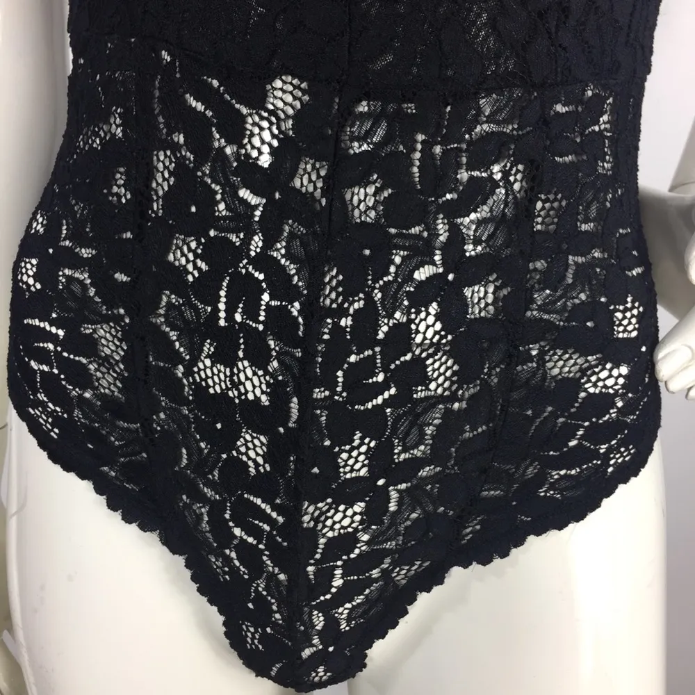 Free People Lace Bodysuit Halter Snap On - Image 9