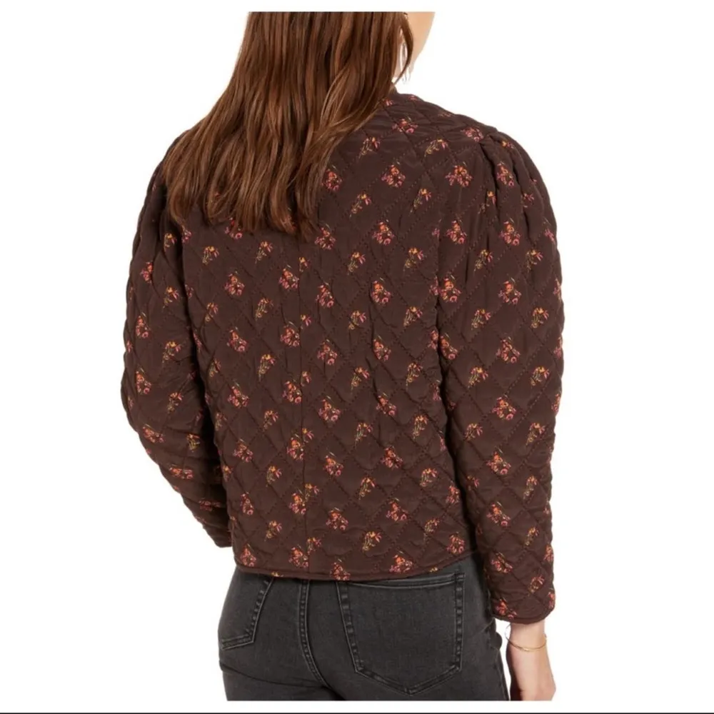 NWT Something Navy • Jacket • Quilted • XS • Pink • Brown - Image 3