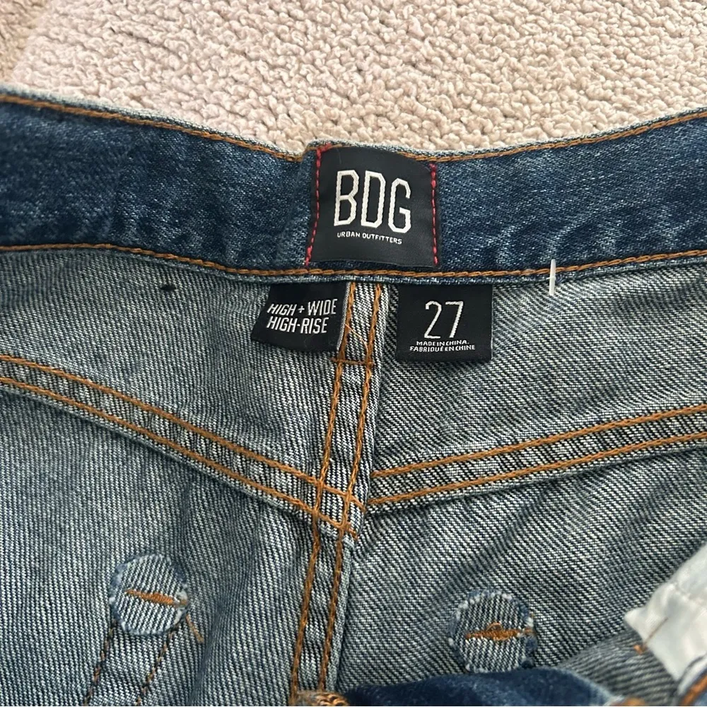 BDG Urban Outfitters Black Sequin High Rise Jeans Wide Leg - Image 9