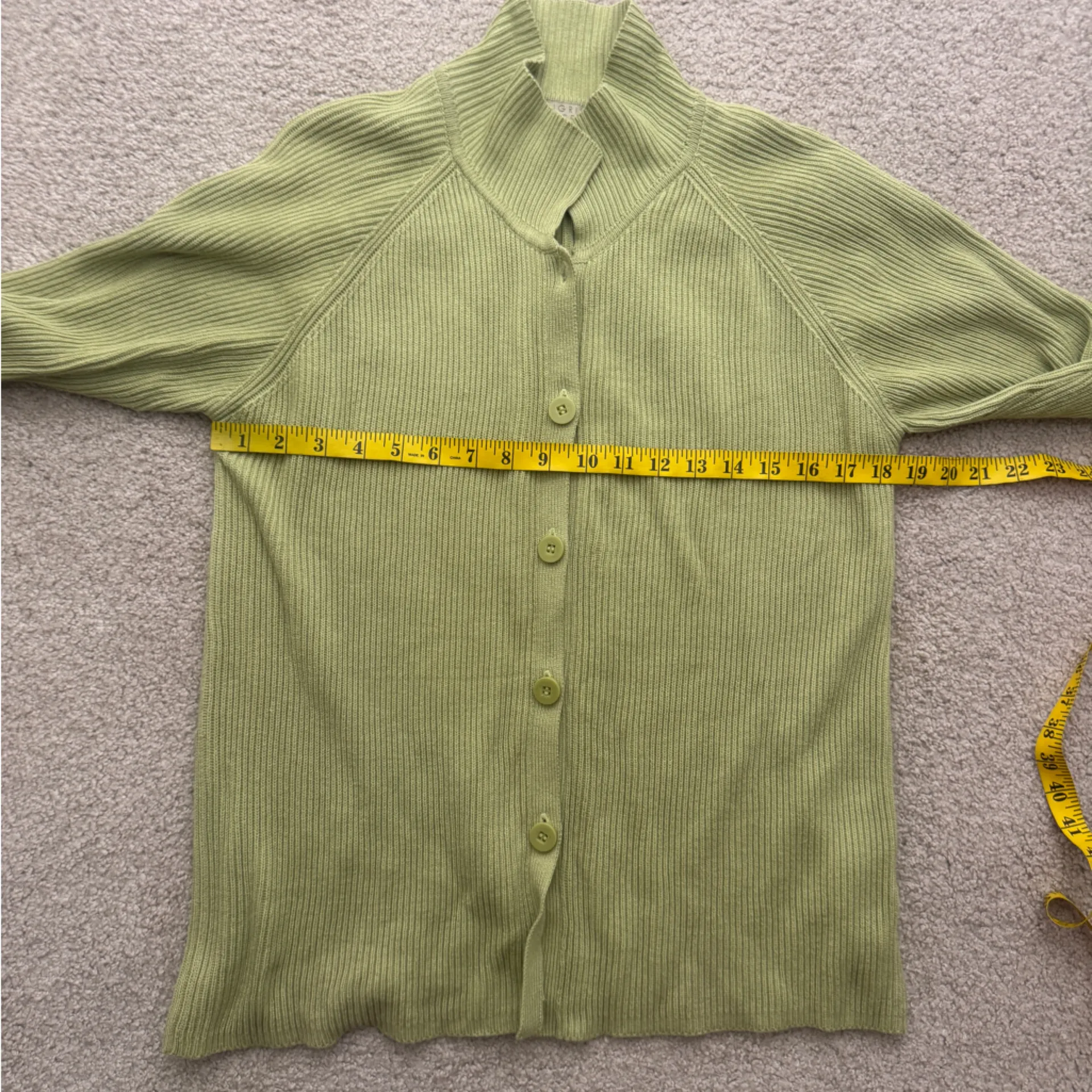 Sigrid Olsen Green Ribbed Women's Sweater - Image 5