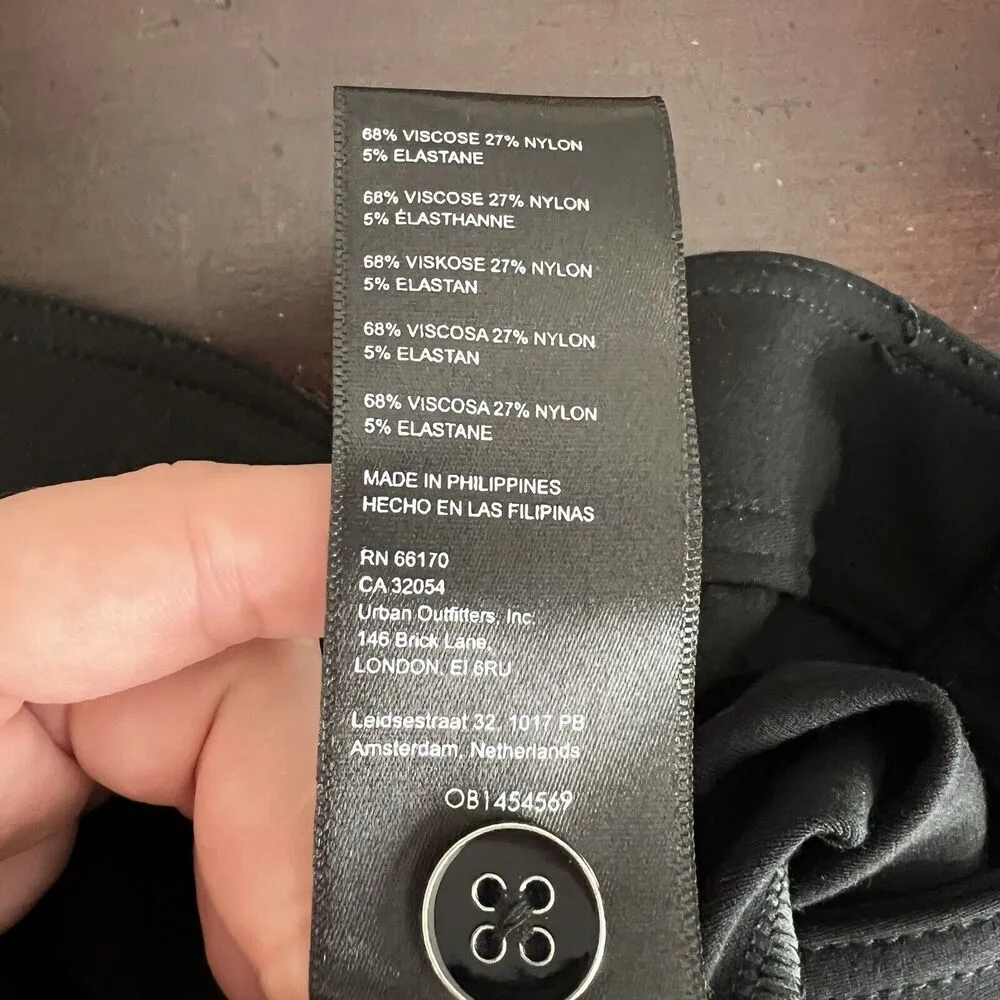 Maeve Anthropologie Slit Split Front Flared Leg Ponte Pants Black Women’s Size 4 - Image 11