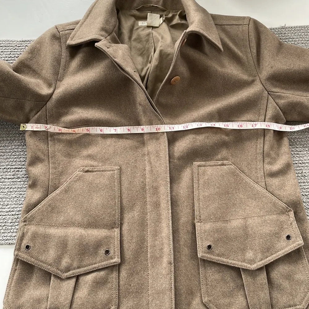 J. Crew Camel Wool Short Cargo Pocket Jacket Size Small - Image 11