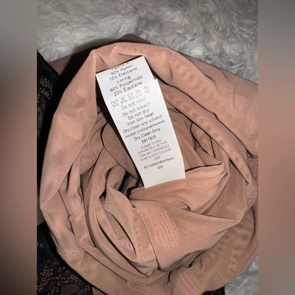 NEW House Of Cb Lucienne Strapless Stretch Lace Black Gown Sz XS - Image 9