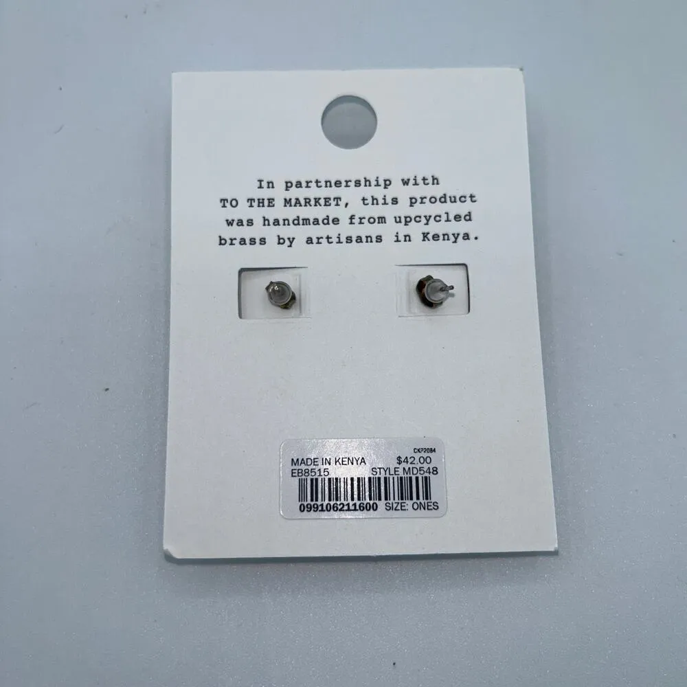 NWT New Madewell To The Market Link Dangle Brass Earrings - Image 5