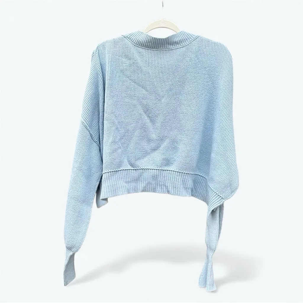 Free People Easy Street Crop Pullover Sweater Blue Size L - Image 4