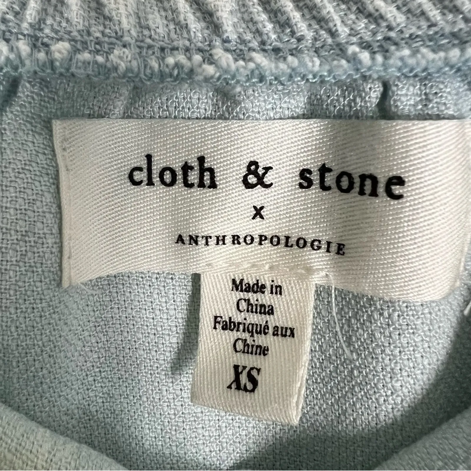 Cloth & Stone Anthropologie Mini Swing Dress Womens XS Blue Backless Coastal - Image 8