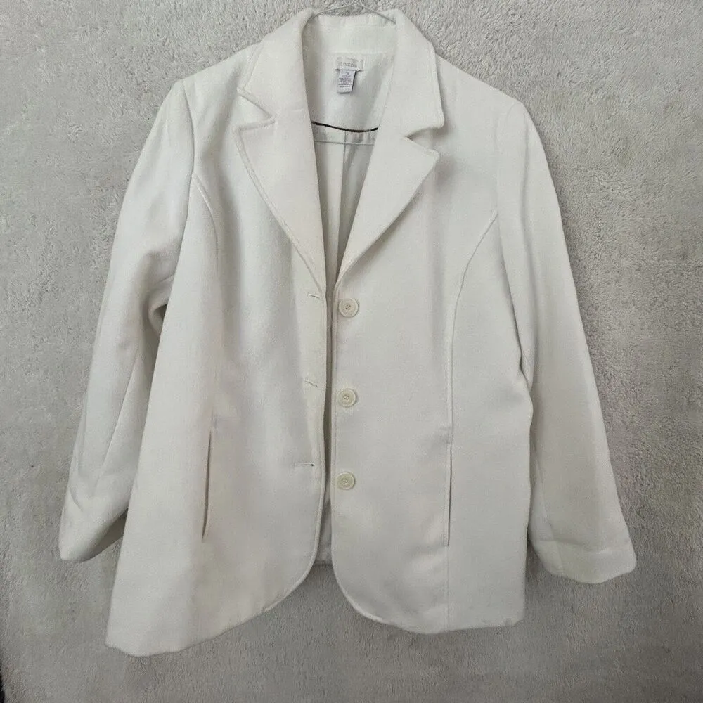 Chicos 3 XL 16 Jacket Blazer Felt White Pocket Career Classic - Image 15