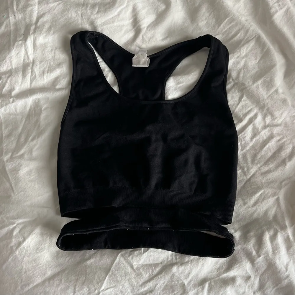 NIKIBIKI  Black Side-Cutout Racerback Crop Top - Image 2