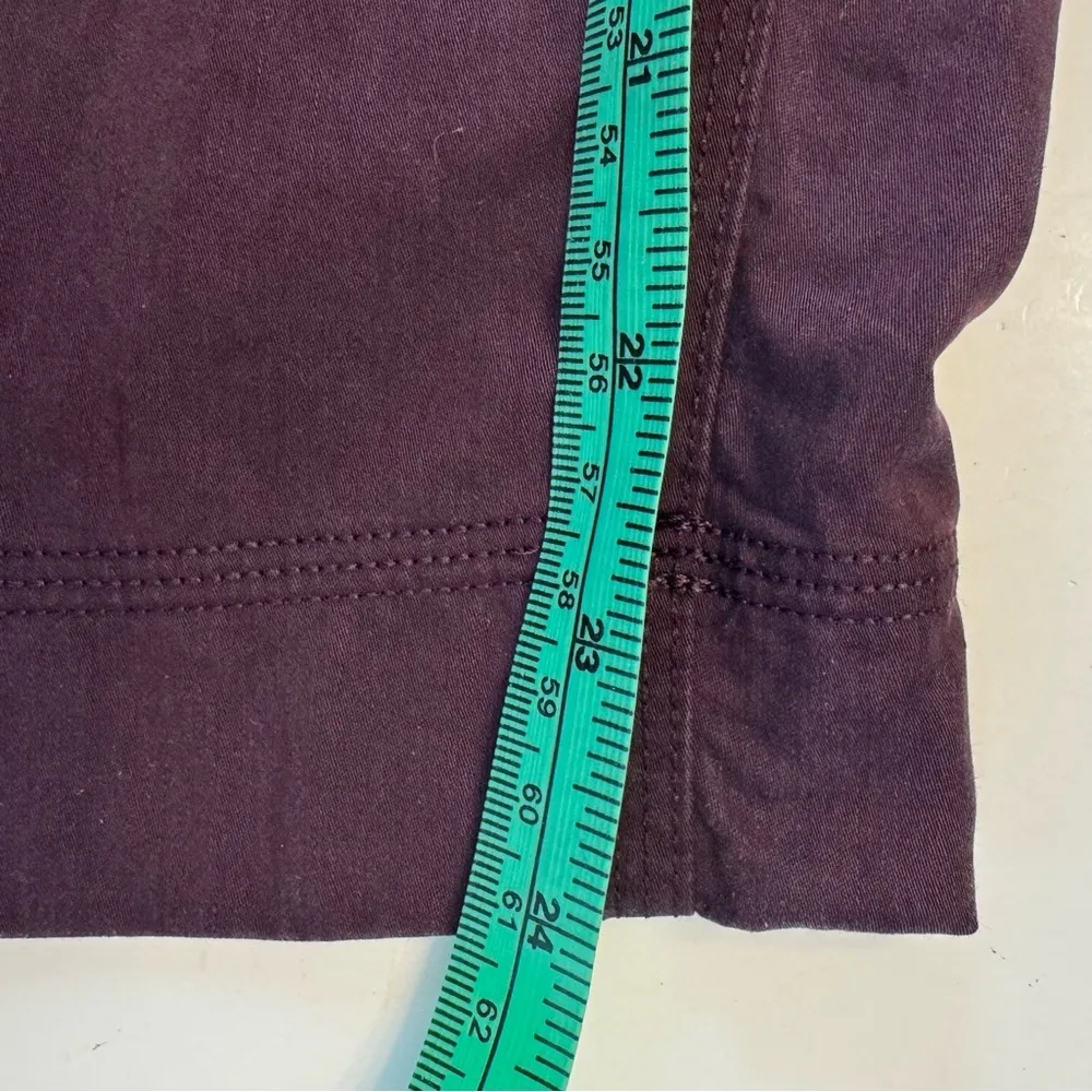 Lululemon Wide leg Culottes Cropped Purple Burgundy Sz 6 Pleat Pocket Athleisure - Image 13