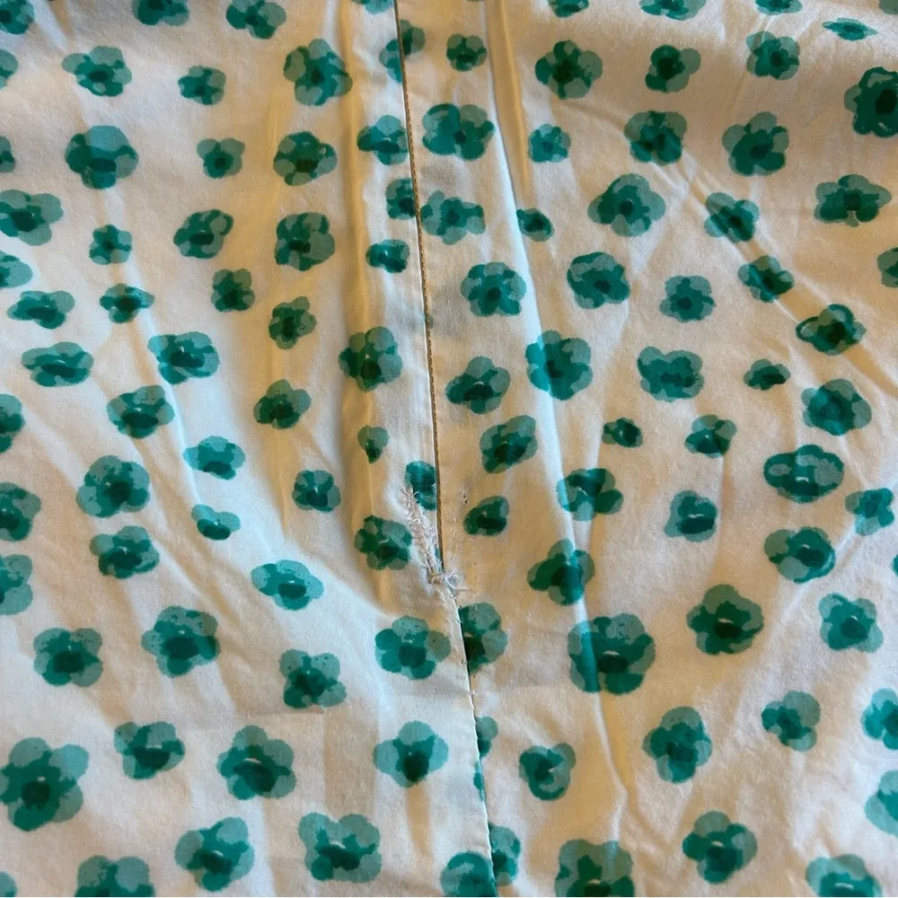 Rebecca Taylor emerald daisy wrap around cotton mini skirt with ruffles size 14 - Image 10
