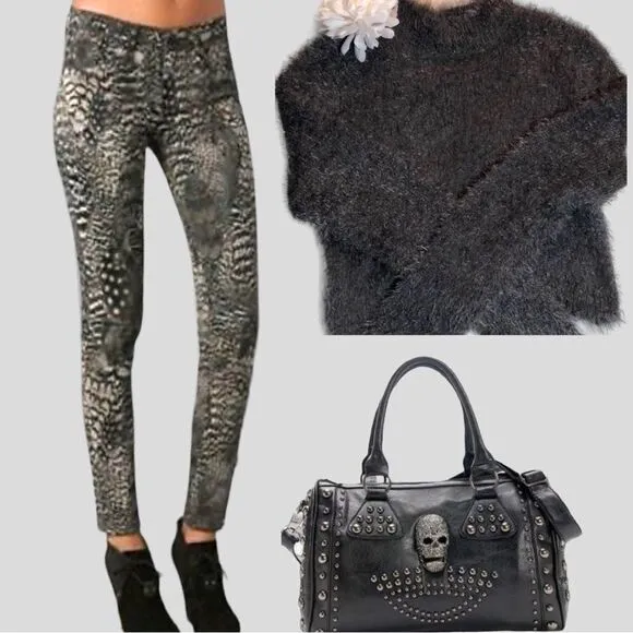 Rag & Bone brown and cream skinny leggings jeans! Nwot - Image 2