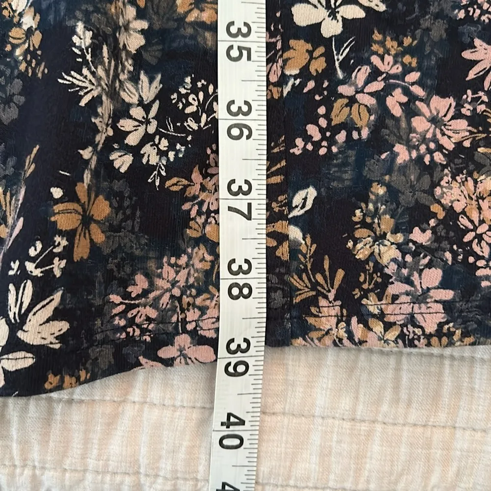 J. Jill pure easy knit two pocket navy floral comfy dress 100% cotton XL Petite‌ Blue - Image 12