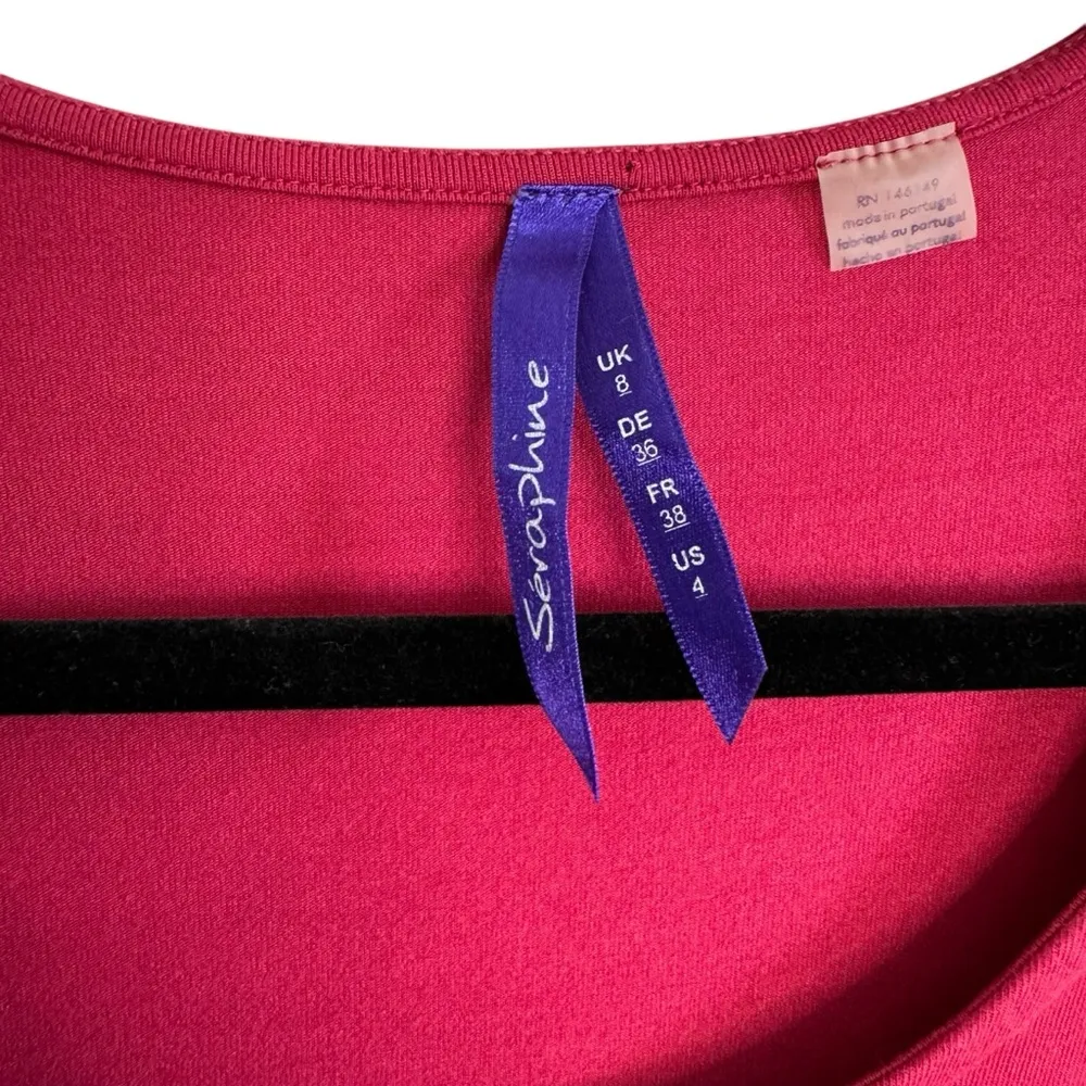 Seraphine Burgundy Maternity 1/2 Sleeve Shift Dress Size undefined - Image 2