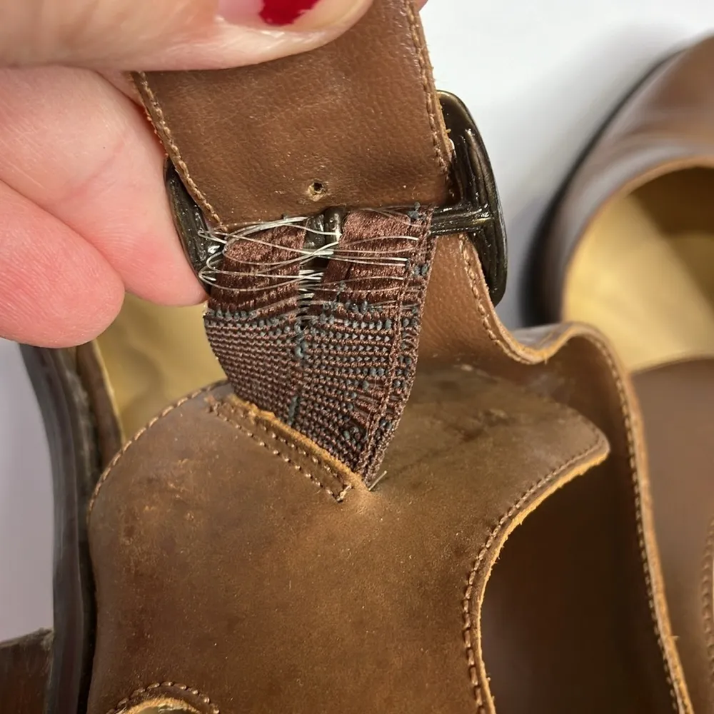 Vintage Gloria‎ Vanderbilt brown leather sandals size 8 - Image 8