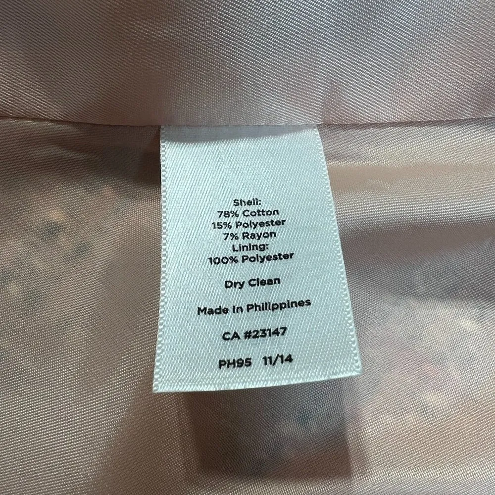 Talbots Tweed Blazer Jacket Women 10 Pink Orange Full Zip Career Office Workwear - Image 12