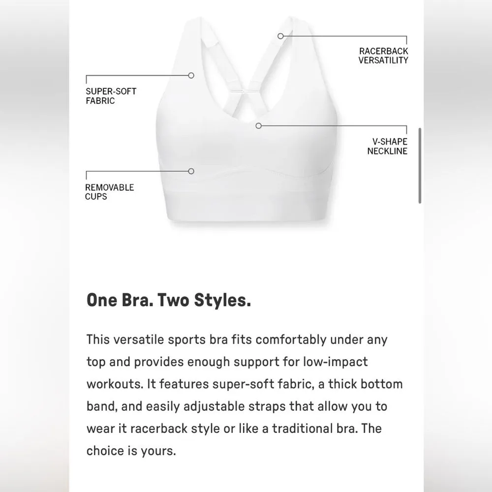 FABLETICS All Day Every Day Sports Bra S Small Maui Blue Convertible High Impact - Image 11