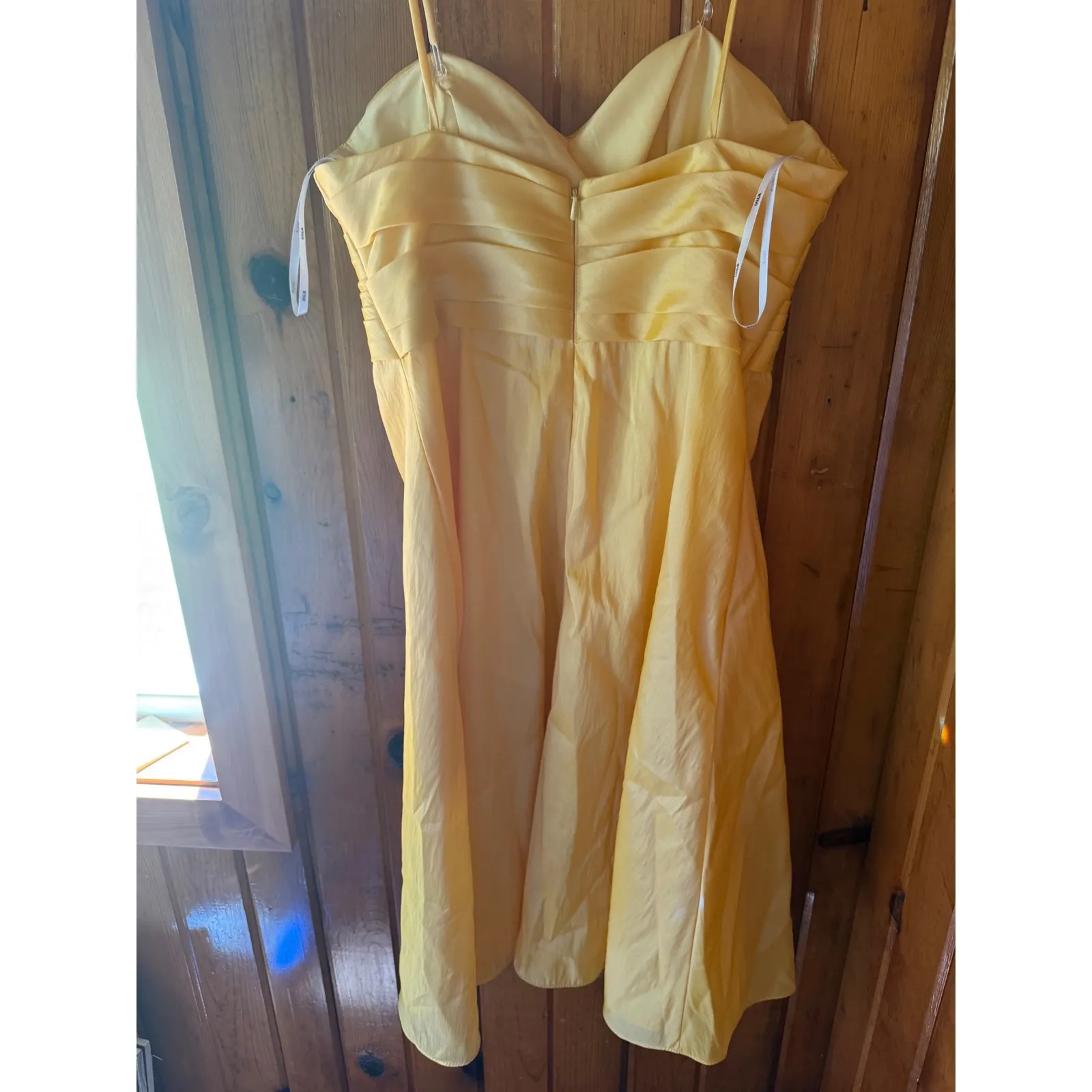 Yellow Cocktail‎ Dress Strapless Party Dress Formal Occasion Dress size 2 - Image 5