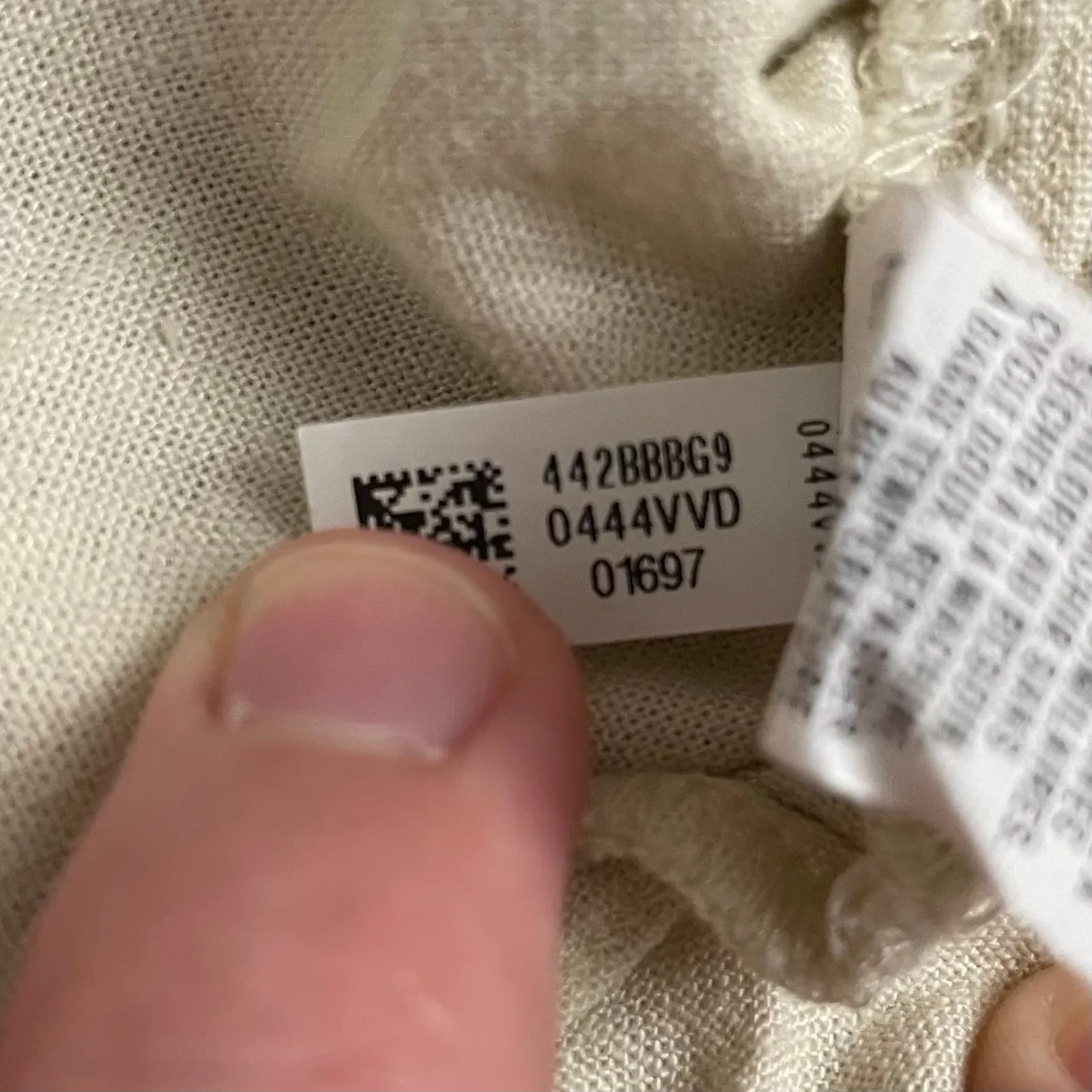 Aerie Linen Blend Button Front Tie Strap Mini Dress XS Cream Smocked Back Summer - Image 10