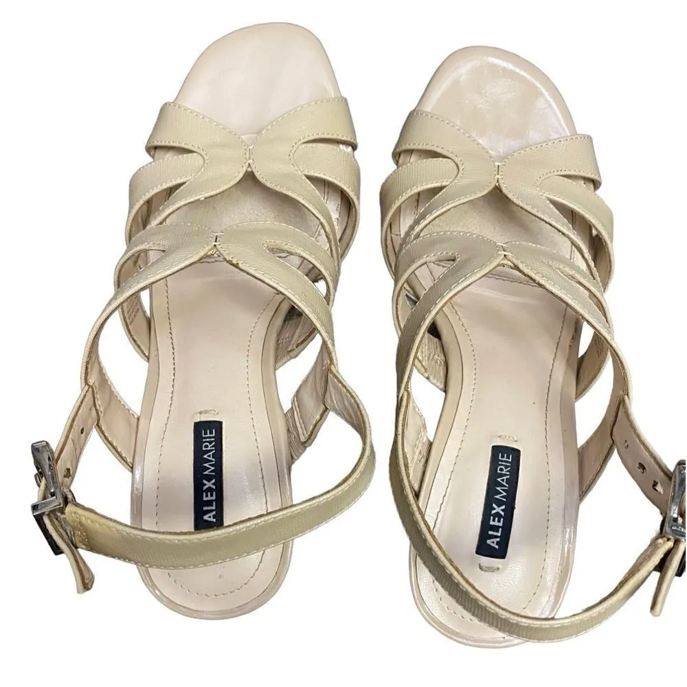 Alex Marie Beige Heeled Sandals Size 5.5 M - Image 3