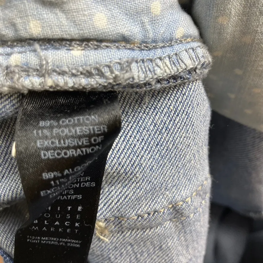 White House Black Market The Girlfriend Distressed Blue Jeans‎ Size 2 Low Rise - Image 7