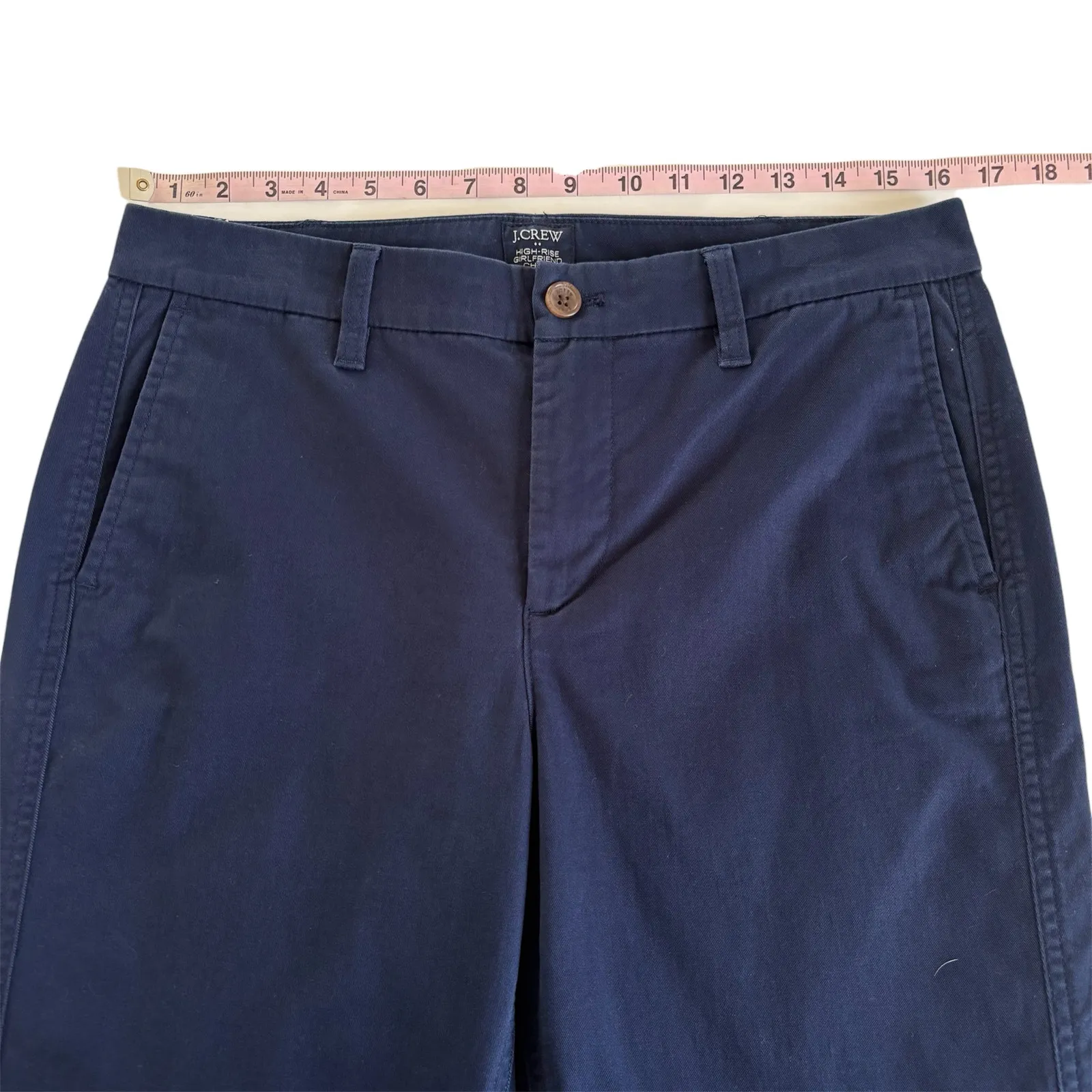 J.CREW High Rise Girlfriend Chino Pants Classic Navy Women’s Petite 10 NWT Blue - Image 5