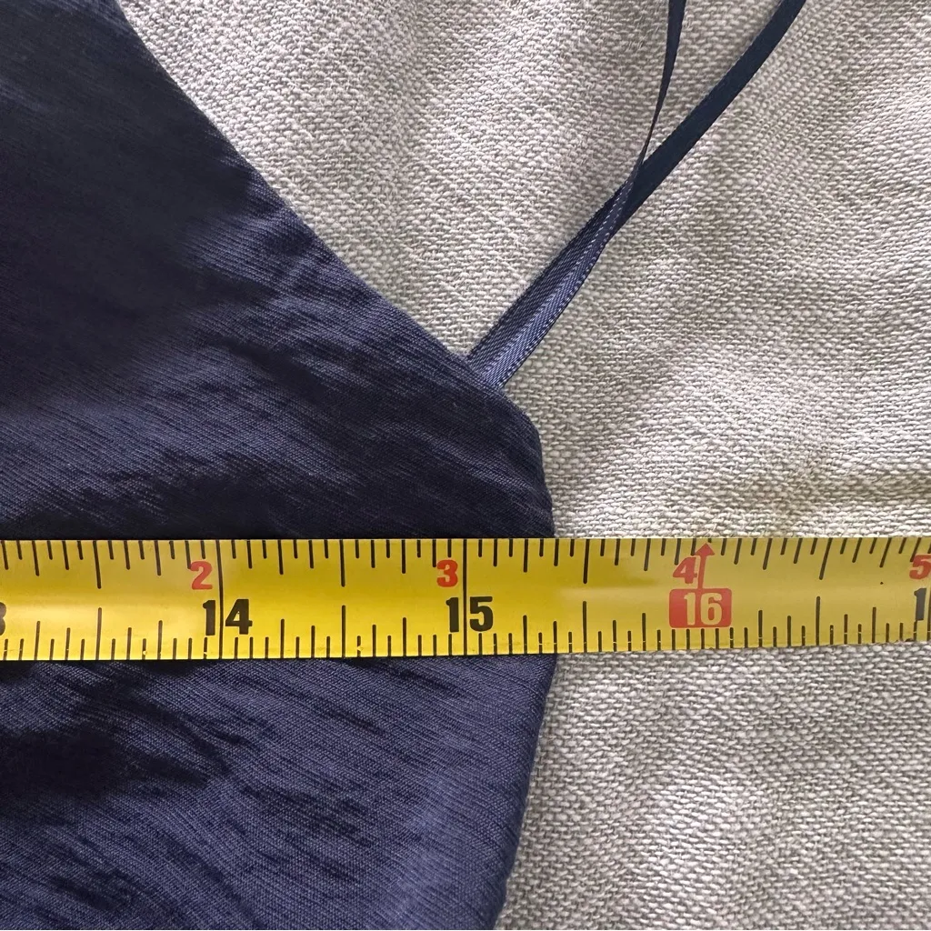 Abercrombie & Fitch Women’s Navy Blue Tiered Halter Maxi Dress Size MP - Image 7