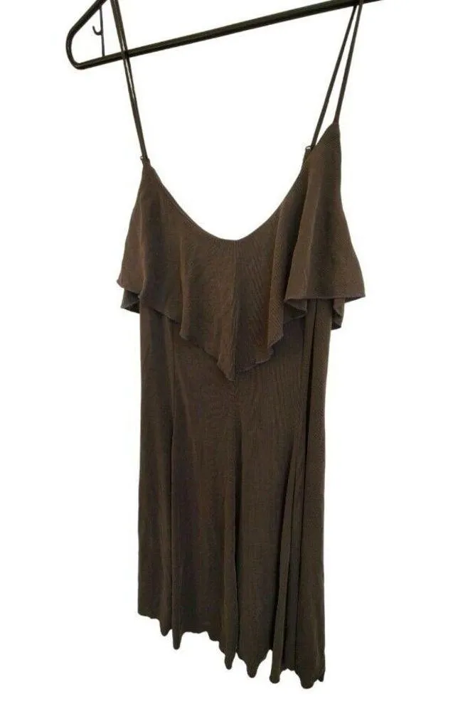 Sadie & Sage Anthropologie Dress Women Medium Ruffle Green Mini Strappy Summer Size undefined - Image 6