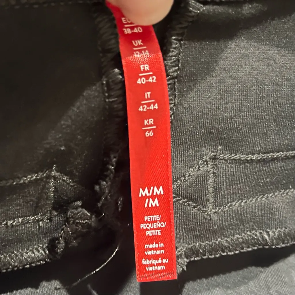 SPANX Pants Women’s Medium Cropped Black Ponte Slim Straight Pull On Stretch - Image 10