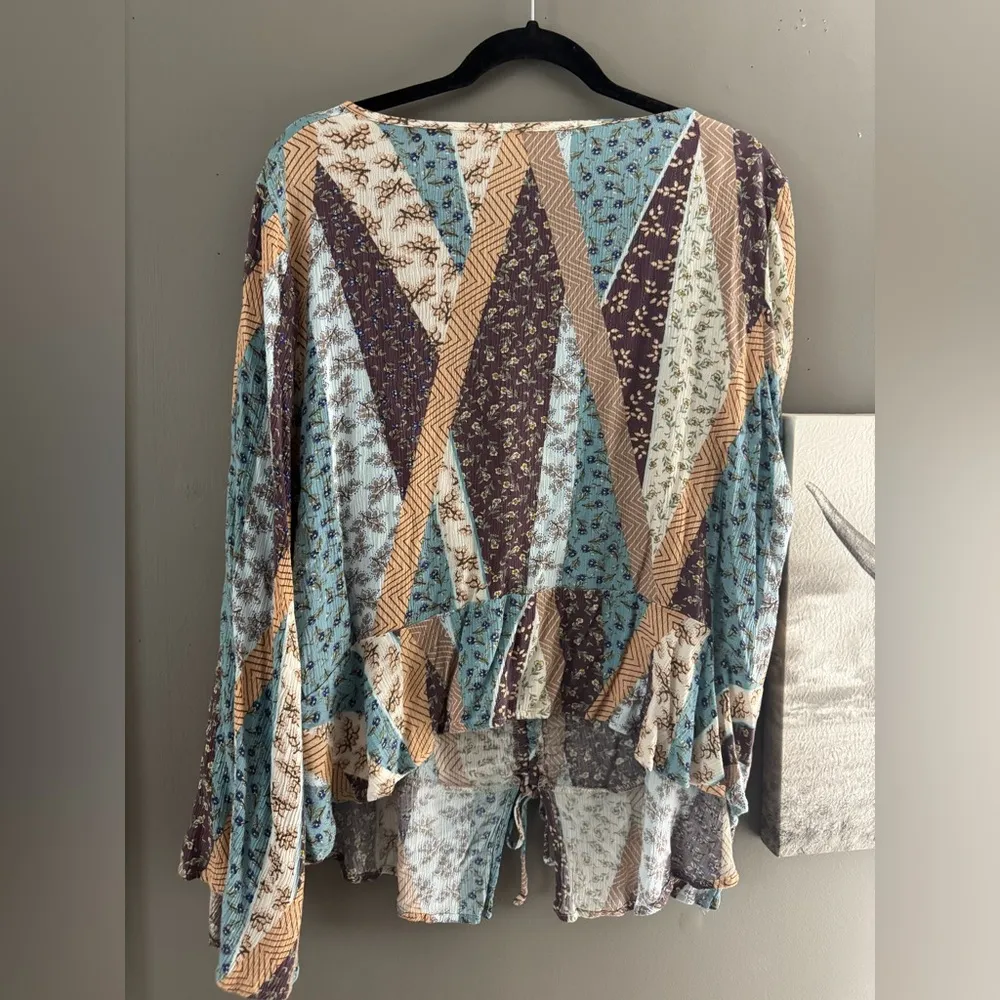 ARULA Multicolor Patchwork Blouse Blue Size undefined - Image 2