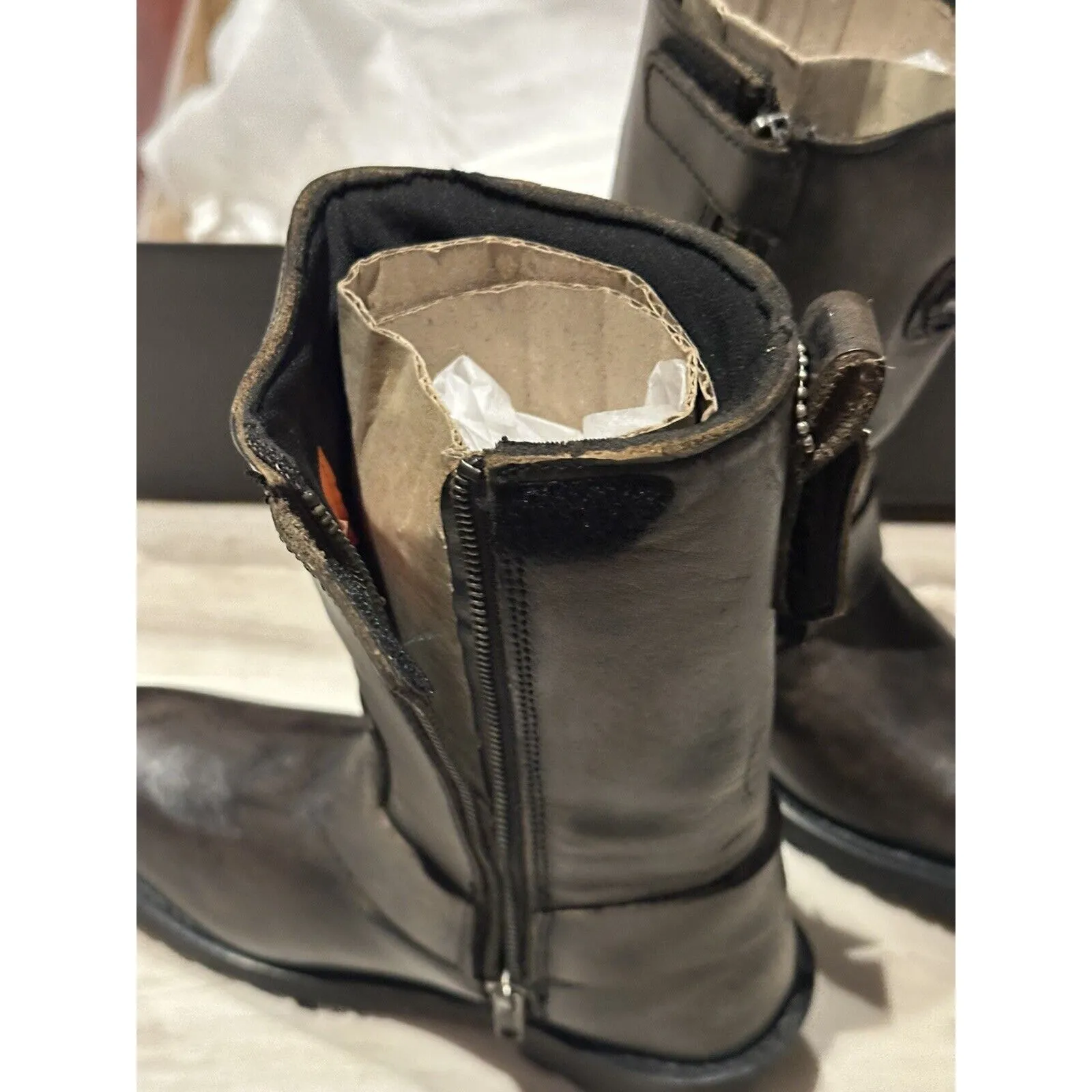 Milwaukee Womens leather boots Distressed Brown 11 - Image 7