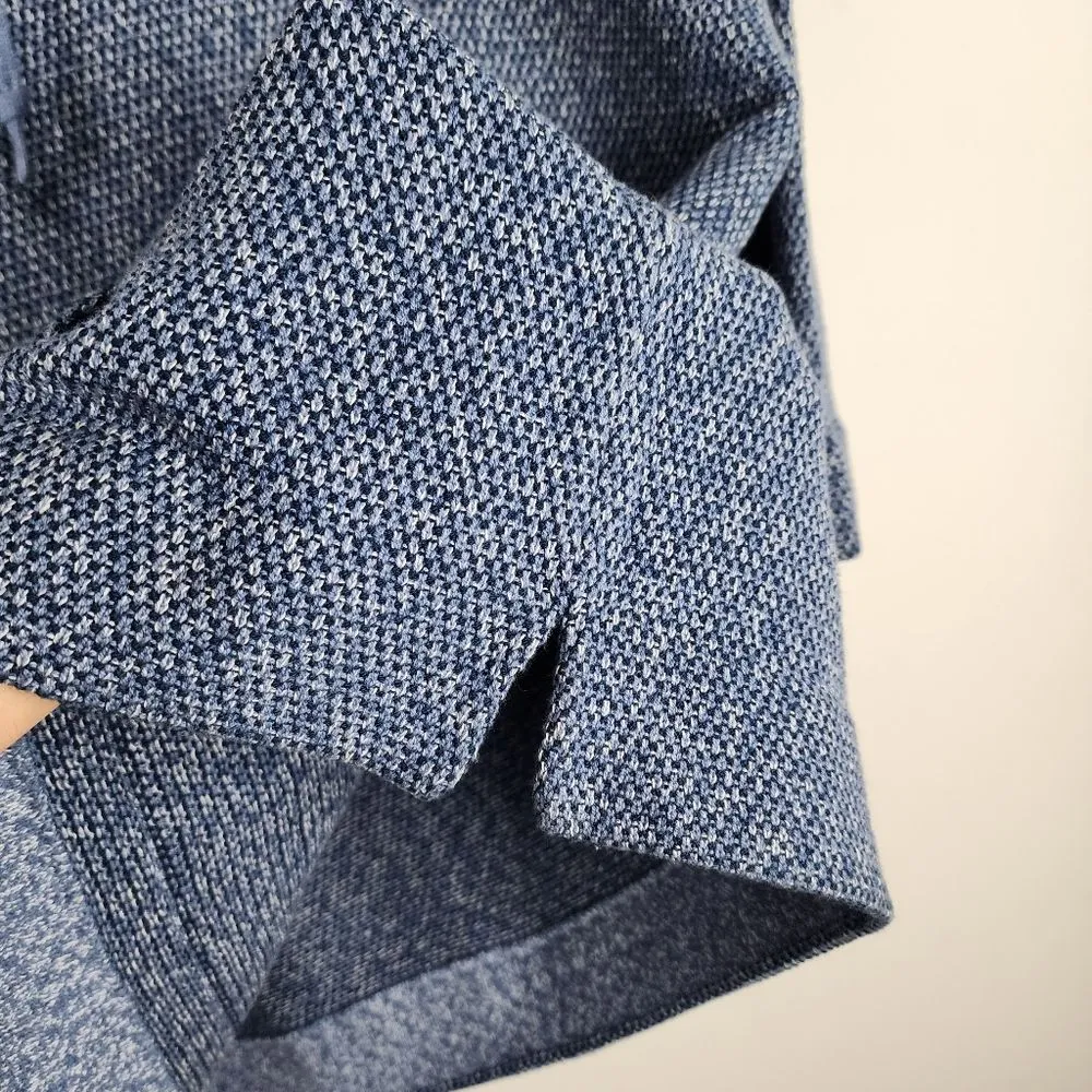 Pure Jill Heathered Blue Cowl Neck Sweater Cotton Blend Top Tunic Size M - Image 6