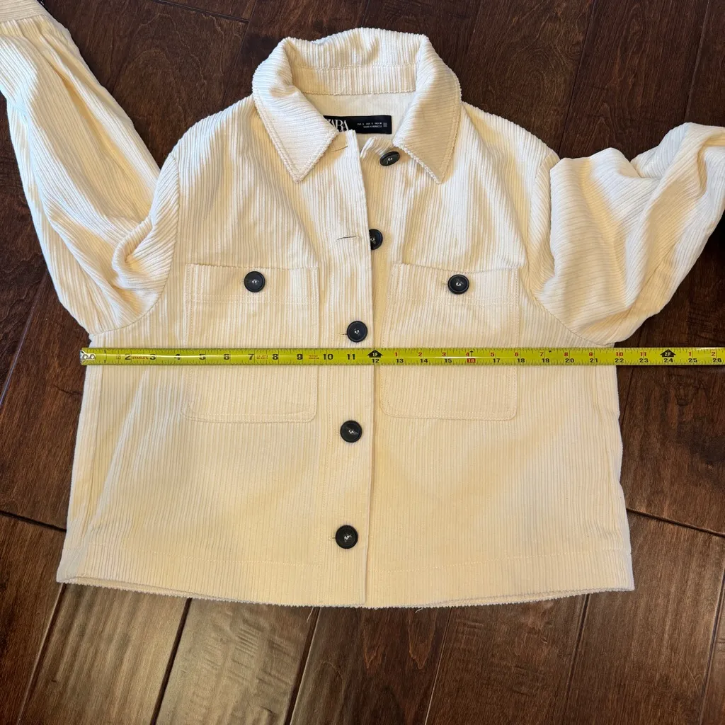 ZARA  Corduroy Button‎ Down Jacket XS - Image 7