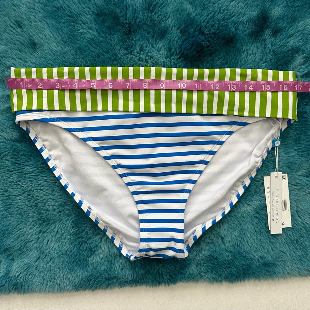 BLEU ROD BEATTIE Banded Fold Over Hipster Bikini Bottom Size 12 - Image 7