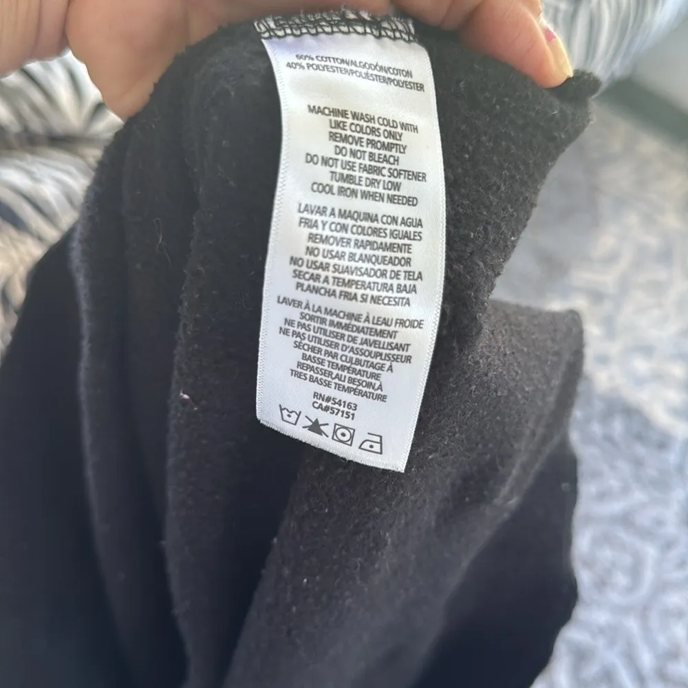 Calvin Klein Performance Logo Cropped Hoodie Black Pink Medium - Image 6