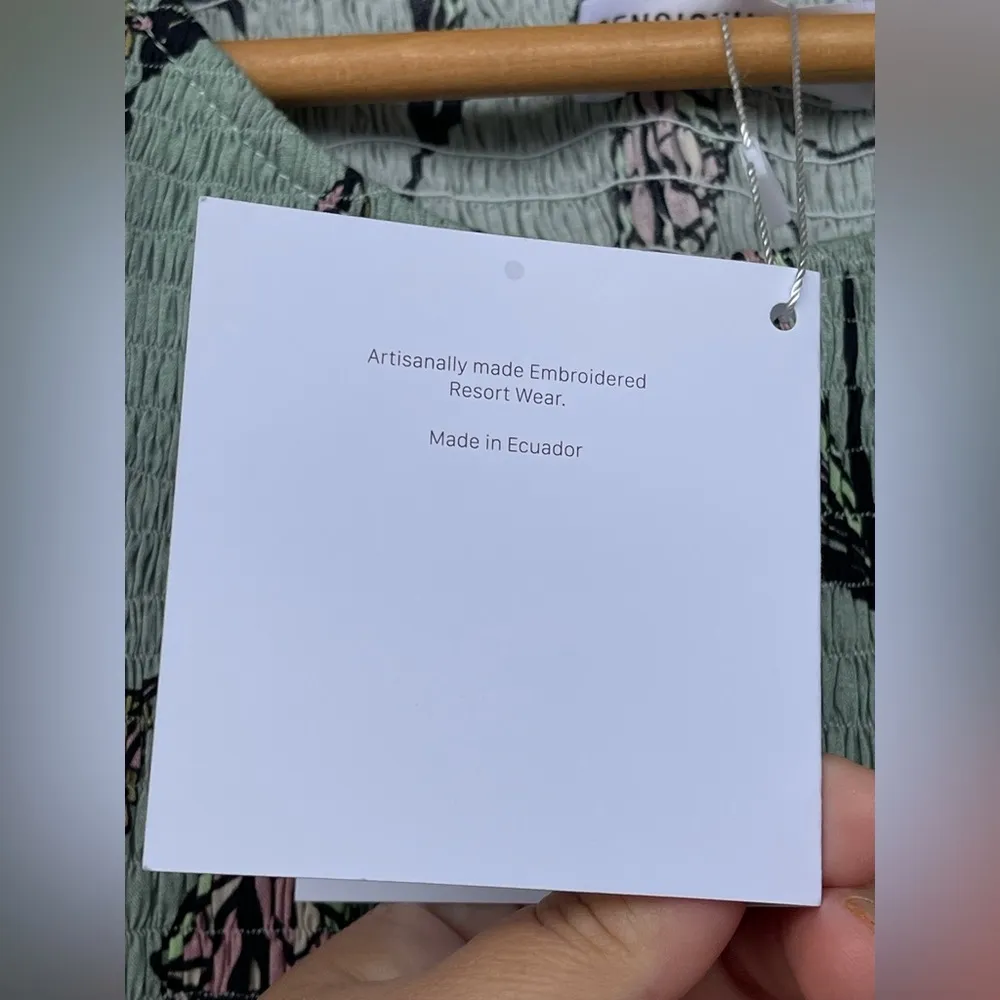 SENSISTUDIO ELASTICIZED BODICE MAXI DRESS XL Green - Image 9