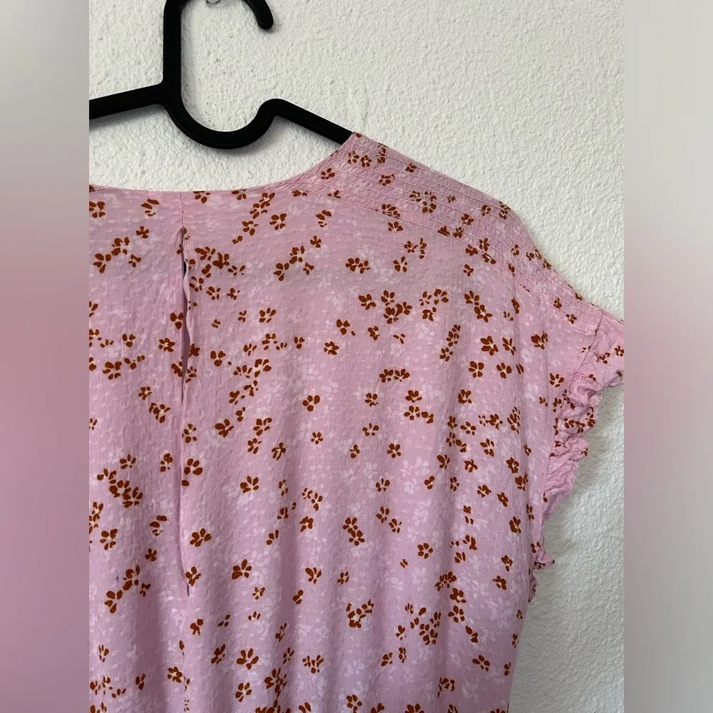 Joie Dresses Joie Bethwyn Floral Wrap Dress Floral Pink Sz small - Image 12