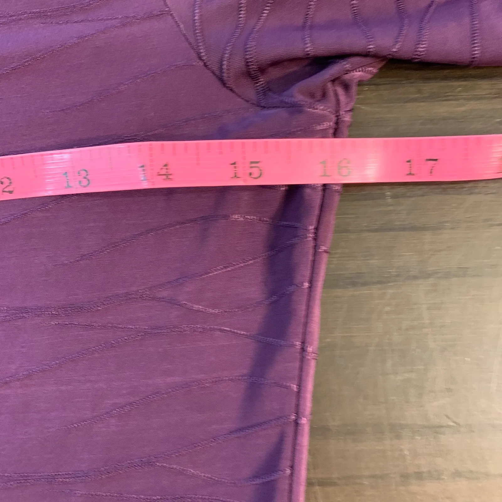 SUSAN LAWRENCE Purple Textured V Neck‎ 3/4 Sleeve Top Women's Small Whimsigoth - Image 6