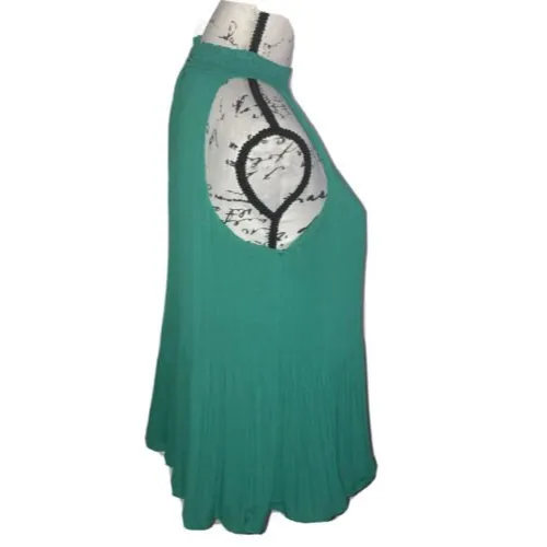 APT 9 Green Mock Neck Ribed Light Weight Stretch Tank Top EUC Small - Image 5