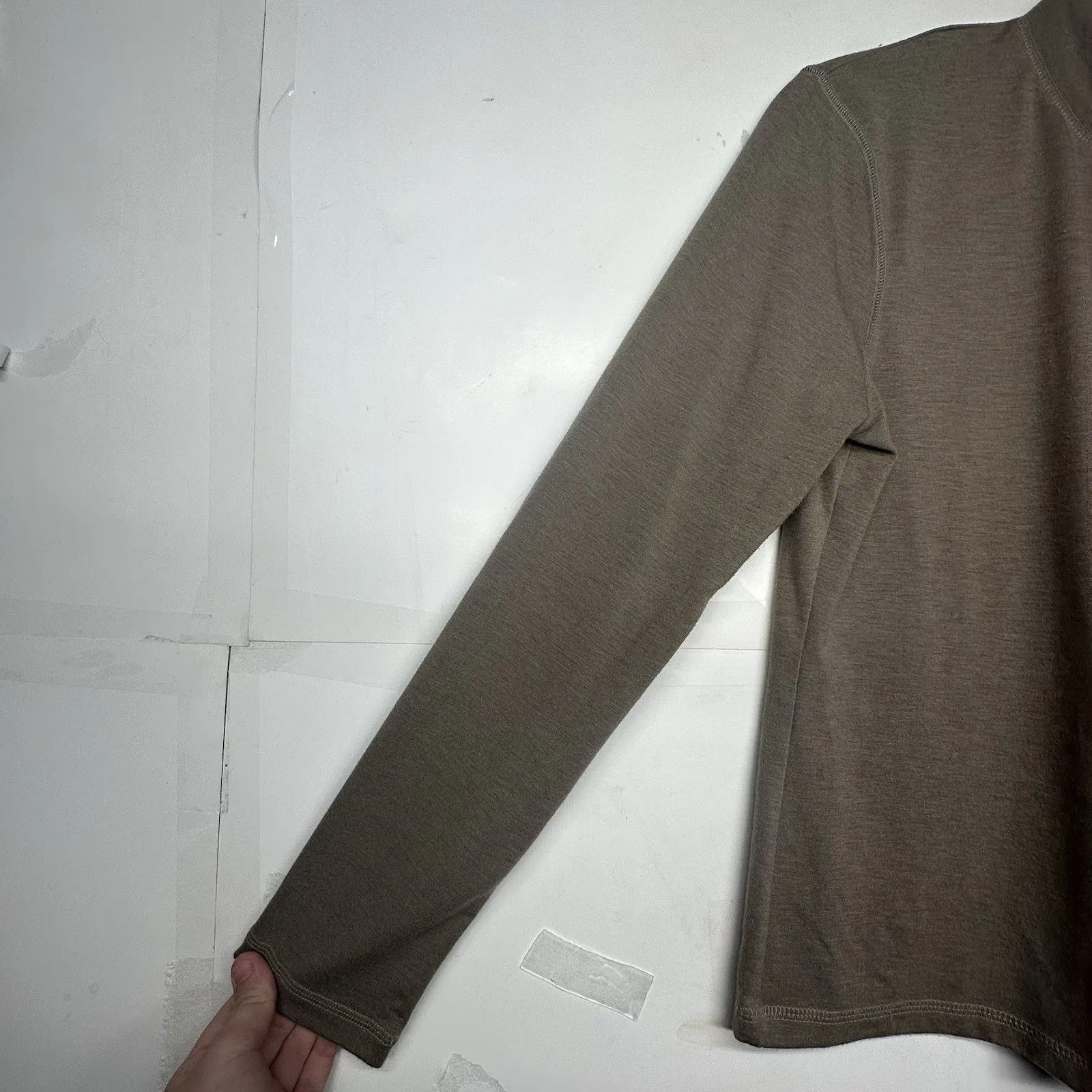 Jones New York Womens Medium Brown Long Sleeve Mock Neck Knit Top Classic - Image 2