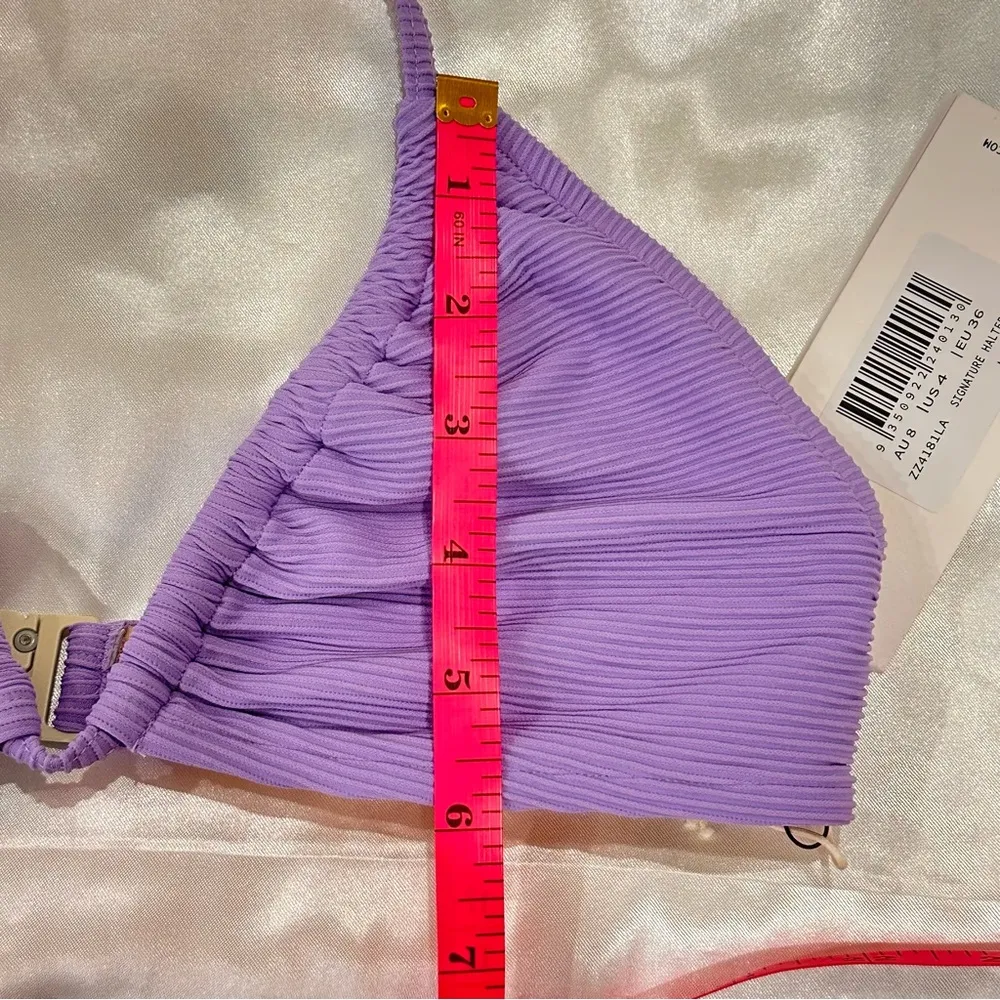 Zulu And Zephyr Signature Halter Bikini Top Adjustable Lavender Purple Size 4 - Image 13