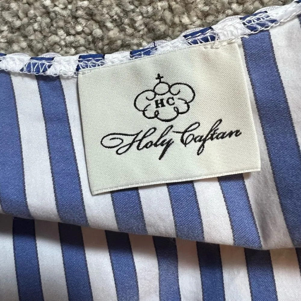 Holy Caftan‎ stripe midi dress size 42 Blue - Image 4