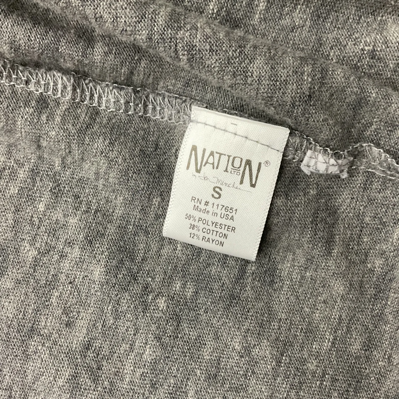 Nation LTD Womens Small Gray Fringe Open Front Long Sleeve Cardigan - Image 3