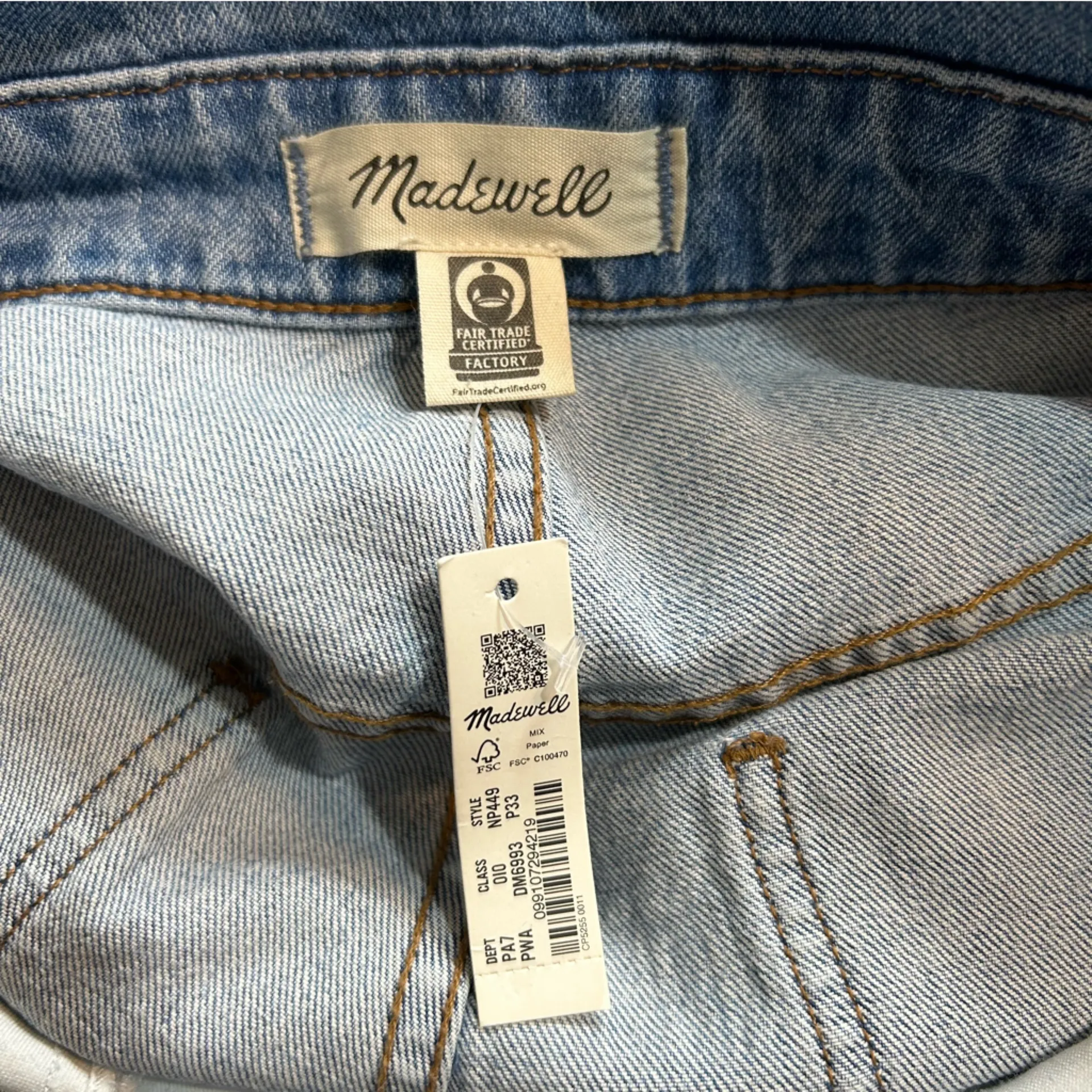 Madewell The Perfect Vintage Wide Leg Crop Jean Pickford Wash Foldover Waist 33P - Image 9