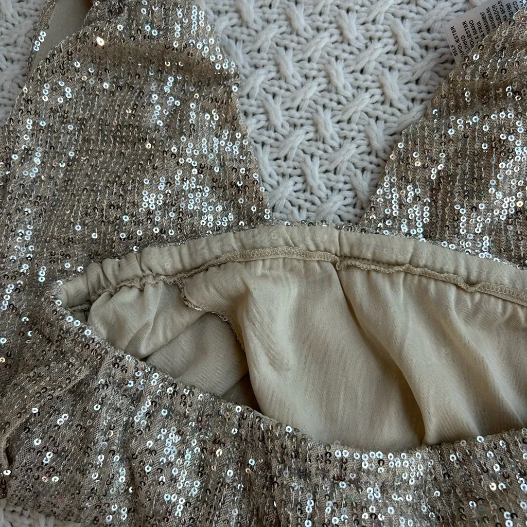 She + Sky Sleeveless Surplice Sequin Top - Image 5