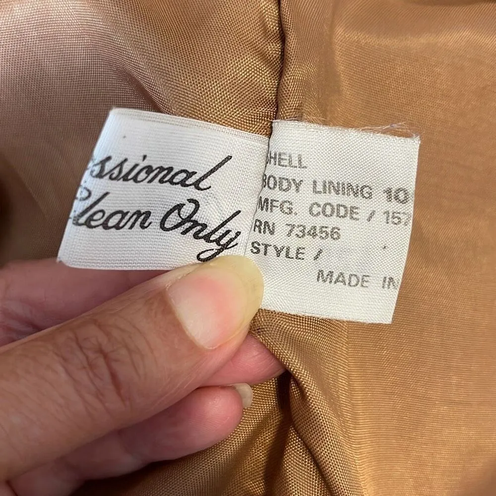 COMINT Vintage Brown Suede‎ Fringe Jacket Blazer Size Medium Argentina - Image 9