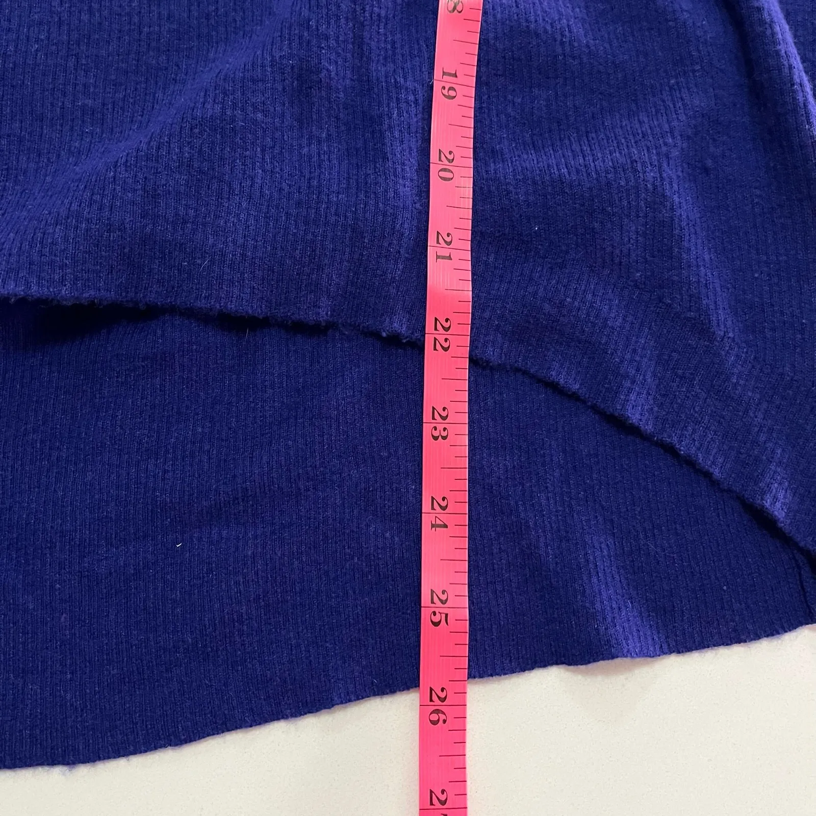 Pure Collection Cashmere Sweater Royal Blue Long Sleeve Knit Size US 8/10 - Image 5