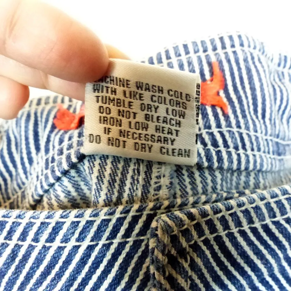 BB Dakota Denim Shorts Womens 9 Blue Railroad Stripes Rope Waist Nautical Y2K - Image 7