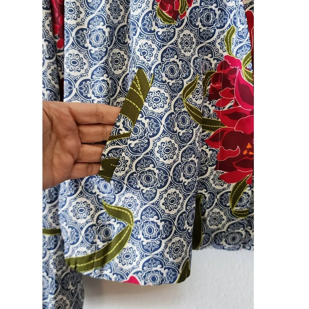 DG2 by Diane Gilman Floral Full Zip Jacket w/ Pockets XL - Image 7